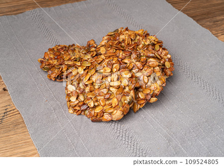 Pumpkin Seeds Cookies, Pepita Grains Biscuit, Healthy Cereal Crackers, Homemade Pumpkin Seed Cookie 109524805