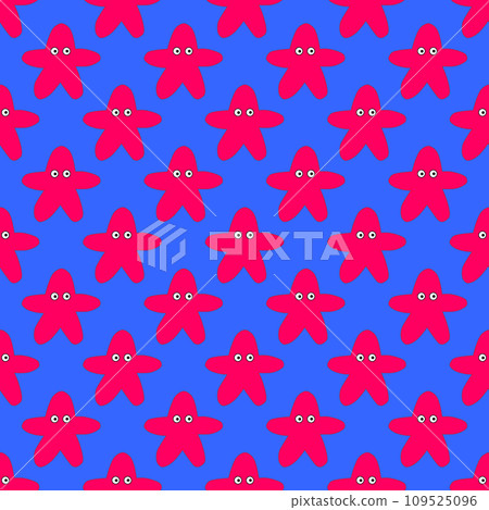 Seastar seamless pattern on the blue background Seastar seamless pattern on the blue background 109525096