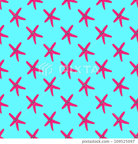 Seastar seamless pattern on the blue background Seastar seamless pattern on the blue background 109525097