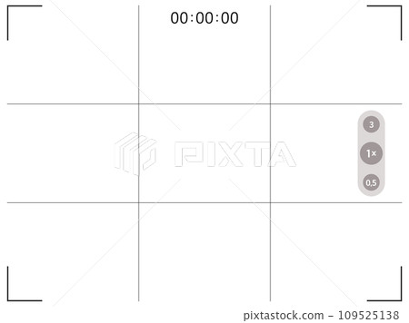 Phone camera horizontal viewfinder frame. Vector photo shoot of mobile app application. Phone camera horizontal viewfinder frame. Vector photo shoot of mobile app application. 109525138
