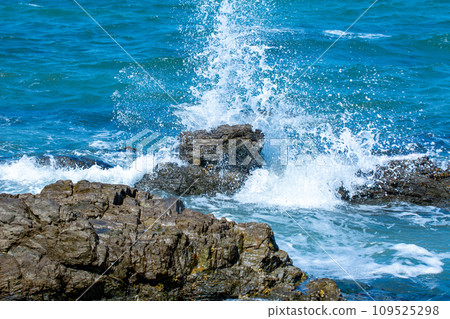 珊瑚礁和波浪飛濺 109525298