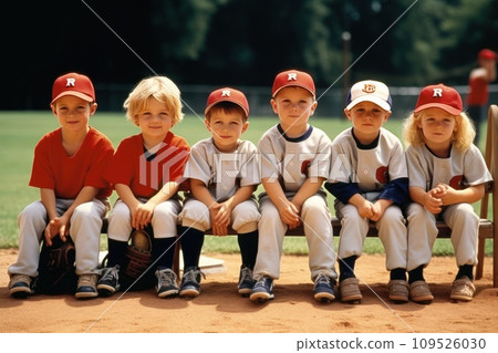AI-generated content. Coach explaining the game plan for kids team 109526030