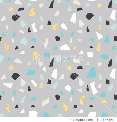Terrazzo seamless pattern, stone concrete pieces texture 109526160
