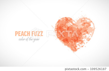 Color of the year 2024. Peach painting of the heart. 2024 trend inspiration Color of the year 2024. Peach painting of the heart. 2024 trend inspiration 109526187