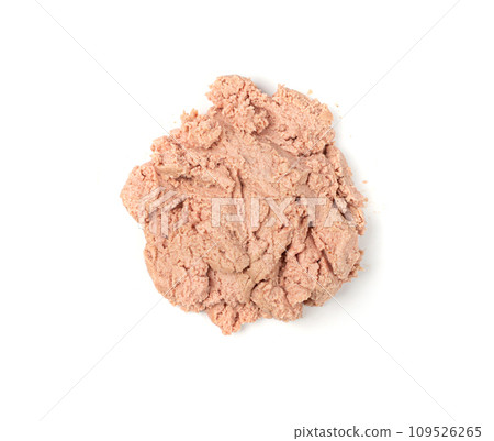 Meat Paste Isolated, Tuna Pate Smear, Chopped Liver Mousse, Fish Paste on White Meat Paste Isolated, Tuna Pate Smear, Chopped Liver Mousse, Fish Paste on White 109526265