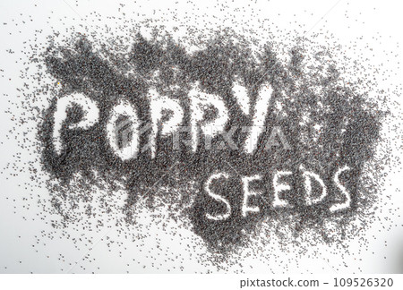 Poppy Seed, Blue Poppyseed Pile, Small Culinary Grains, Tiny Seeds, Oilseed Sprinkles 109526320