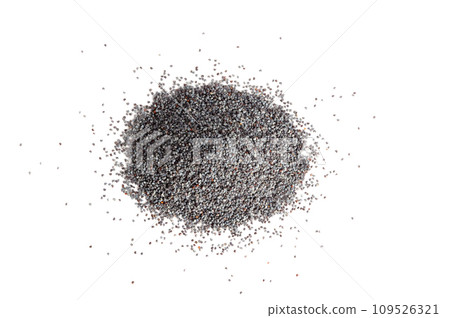 Poppy Seed, Blue Poppyseed Pile, Small Culinary Grains, Tiny Seeds, Oilseed Sprinkles 109526321