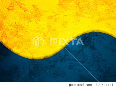 Abstract blue and yellow grunge corporate wavy background Abstract blue and yellow grunge corporate wavy background 109527421