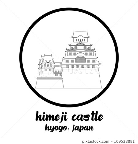 Circle Icon Himeji Castle.vector illustration Circle Icon Himeji Castle.vector illustration 109528891