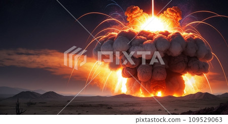 核爆蘑菇雲，生成人工智慧 109529063