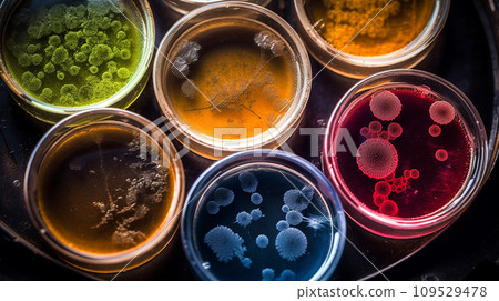 Microorganisms in a Petri dish/Laboratory Microorganisms in a Petri dish/Laboratory 109529478