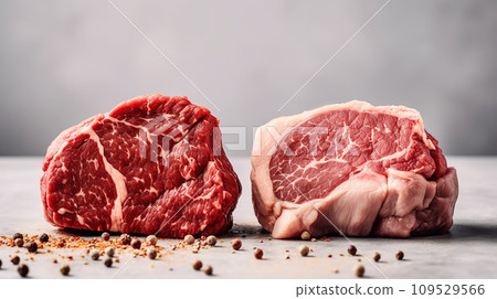 Cross section of meat/steak meat Cross section of meat/steak meat 109529566