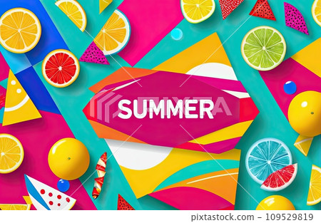 Colorful summer background 109529819