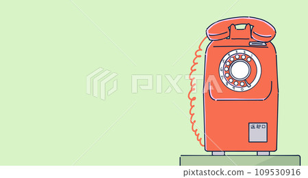 復古紅色手機 109530916