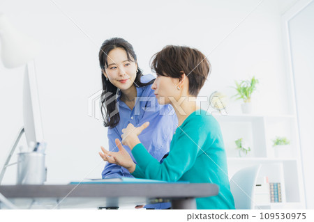 two businesswomen two businesswomen 109530975