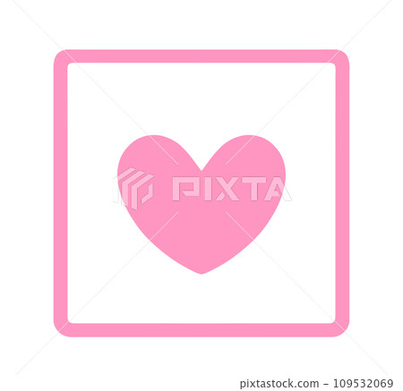 Simple pink heart mark icon Simple pink heart mark icon 109532069