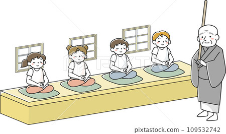 孩子們體驗坐禪 109532742