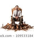 office worker sitting on a chair 109533184