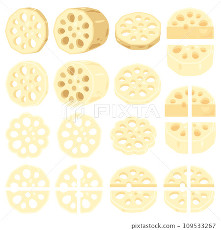 cut lotus root set cut lotus root set 109533267