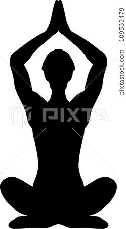 The Yoga Body Silhouette for sport concept. The Yoga Body Silhouette for sport concept. 109533479
