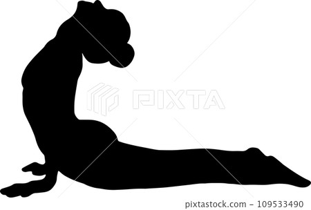 The Yoga Body Silhouette for  sport concept. 109533490