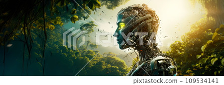 the role of robots in environmental sustainability, showing the symbiotic relationship between humans and technology in preserving the planet. the role of robots in environmental sustainability, showing the symbiotic relationship between humans and technology in preserving the planet. 109534141