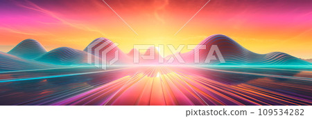 Wave Journey An imaginative of the gradient as waves carrying the journey through time. 109534282