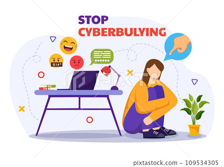 Stop Cyberbullying Vector Illustration of Haters Online with Bullying Internet, Trolling and Hate Speech in Flat Cartoon Background Design Stop Cyberbullying Vector Illustration of Haters Online with Bullying Internet, Trolling and Hate Speech in Flat Cartoon Background Design 109534305