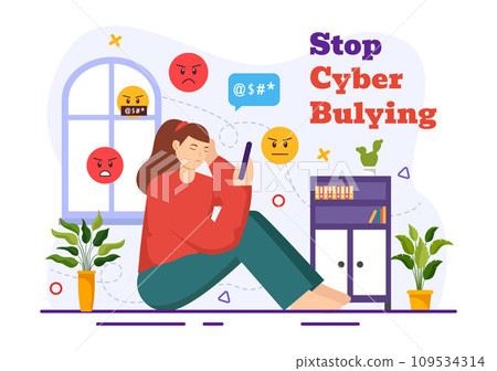 Stop Cyberbullying Vector Illustration of Haters Online with Bullying Internet, Trolling and Hate Speech in Flat Cartoon Background Design Stop Cyberbullying Vector Illustration of Haters Online with Bullying Internet, Trolling and Hate Speech in Flat Cartoon Background Design 109534314