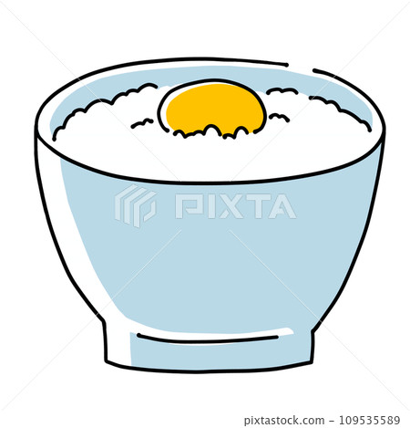 Loose and simple egg-cooked rice, single item, solid coating Loose and simple egg-cooked rice, single item, solid coating 109535589