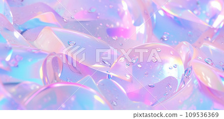 Colorful glass beads hologram 109536369
