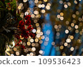 Sparkling illumination light balls and Christmas wreath 109536423