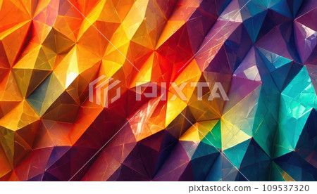 AI-generated image: Illustration of colorful geometric patterns 109537320
