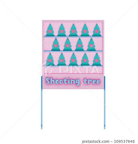 Christmas Carnival Winter Theme 3D, Shooting tree game , Pastel Style 109537648