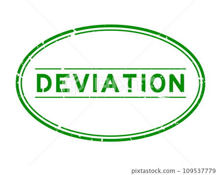 Grunge green deviation word rubber seal stamp on white background Grunge green deviation word rubber seal stamp on white background 109537779