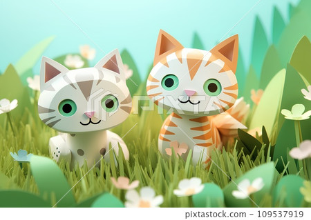 gentle meadow cat 109537919