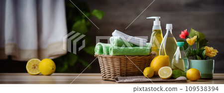Set of cleaning and laundry products 109538394