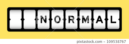Black color in word normal on slot banner with yellow color background Black color in word normal on slot banner with yellow color background 109538767