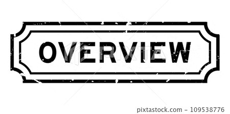 Grunge black overview word rubber seal stamp on white background Grunge black overview word rubber seal stamp on white background 109538776