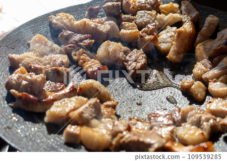 戶外美食、戶外享用的五花肉 109539285