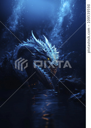 AI-generated content. A dragon made of water is the symbol of 2024 109539598