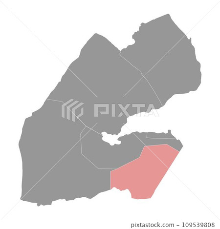 Ali Sabieh region map, administrative division of Djibouti. Vector illustration. 109539808