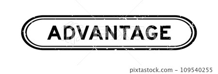 Grunge black advantage word rubber seal stamp on white background 109540255