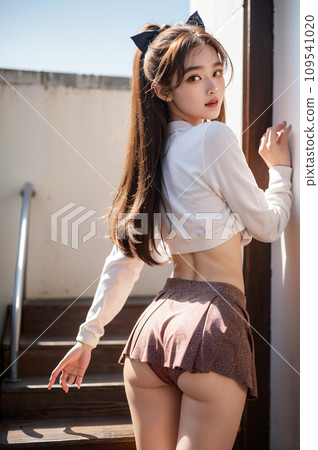 性感制服女高中生AI圖像AI寫真 109541020