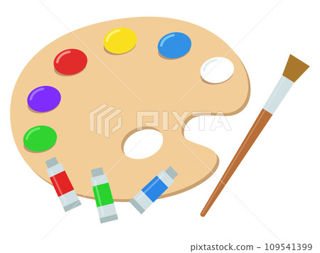 調色盤上的油漆插圖 調色盤上的油漆插圖 109541399