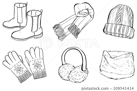 Winter cold weather goods illustration 1 color 109541414