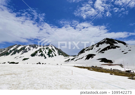 富山縣新川郡立山町 室堂平 藍天映襯下的殘雪景觀 足倉寺 富山縣新川郡立山町 室堂平 藍天映襯下的殘雪景觀 足倉寺 109542273
