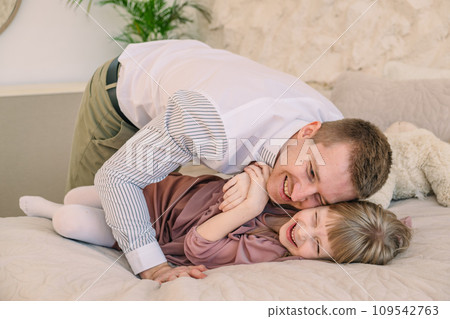 father with daughter having fun father with daughter having fun 109542763