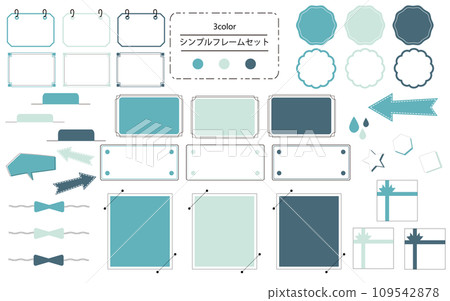 Easy to use, simple and stylish frame set, tropical beach color 109542878