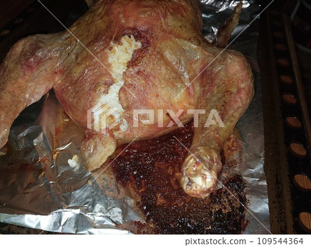 Oven-cooked chicken with rice Oven-cooked chicken with rice 109544364